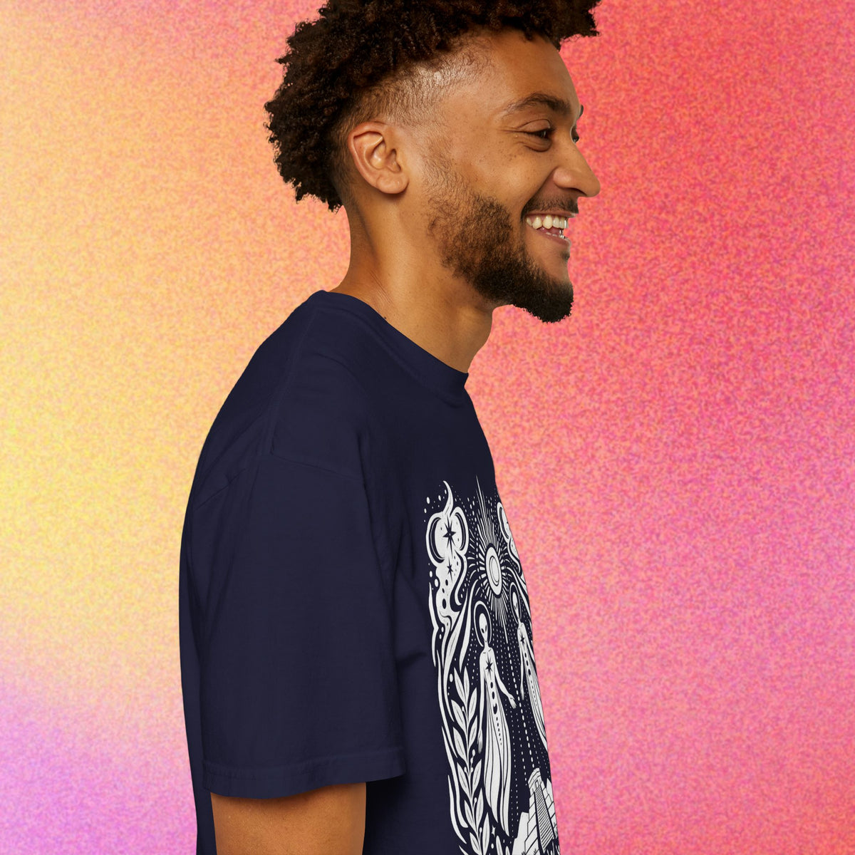 Twin Gods of Wisdom | Ancient Alien Sun & Moon Graphic Tee | Oracle Series
