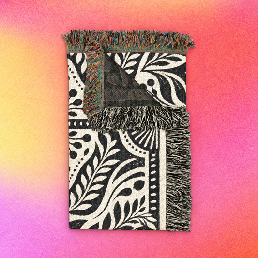 The Mystic | Hamsa Hand & Eye Woven Cotton Throw Blanket
