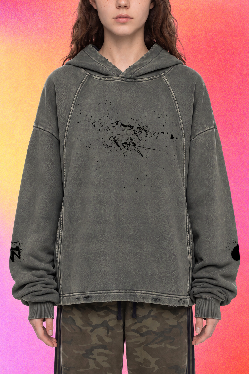 The Creator's Hoodie | Paint Splatter Vintage Washed Hoodie