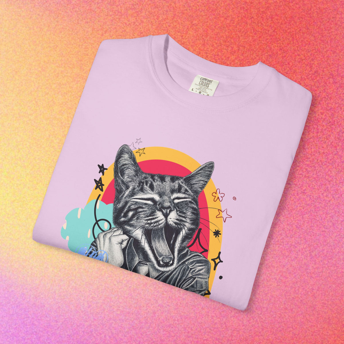Living the Dream | Funny Tired Cat Graphic T-Shirt