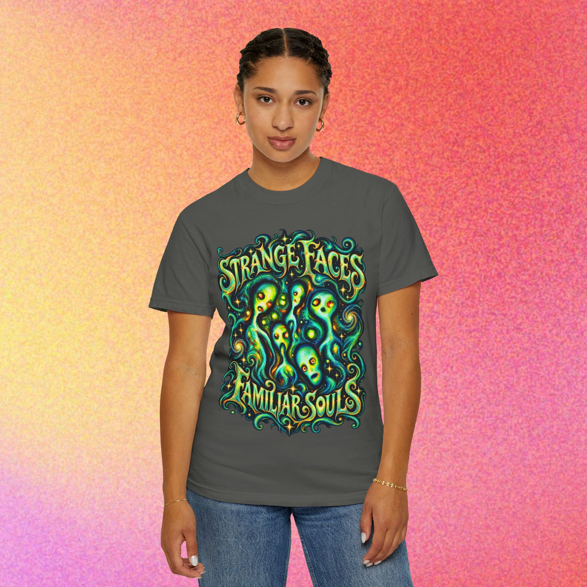 E.Tees | Expressionism Alien Faces Graphic Tee