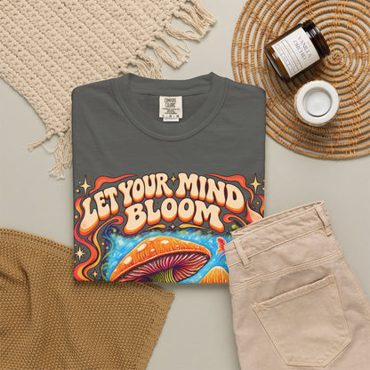 Let Your Mind Bloom | Retro Mushroom Graphic Tee
