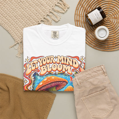 Let Your Mind Bloom | Retro Mushroom Graphic Tee