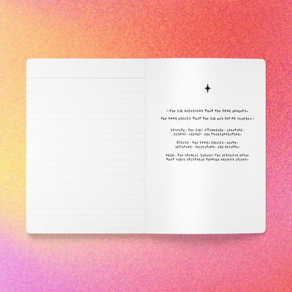 Vessel’s Ledger for Channelers | Celestial Softcover Journal with Alien Vaelurian Alphabet