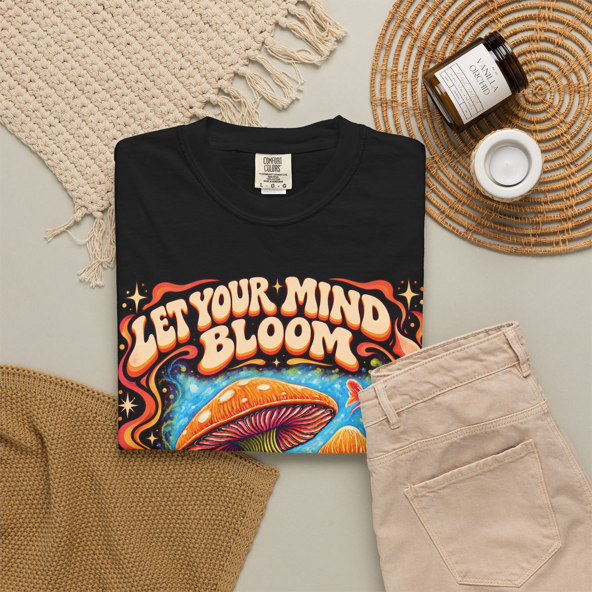 Let Your Mind Bloom | Retro Mushroom Graphic Tee