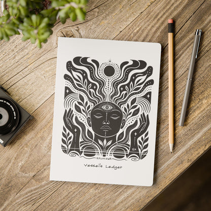 Vessel’s Ledger for Channelers | Celestial Softcover Journal with Alien Vaelurian Alphabet