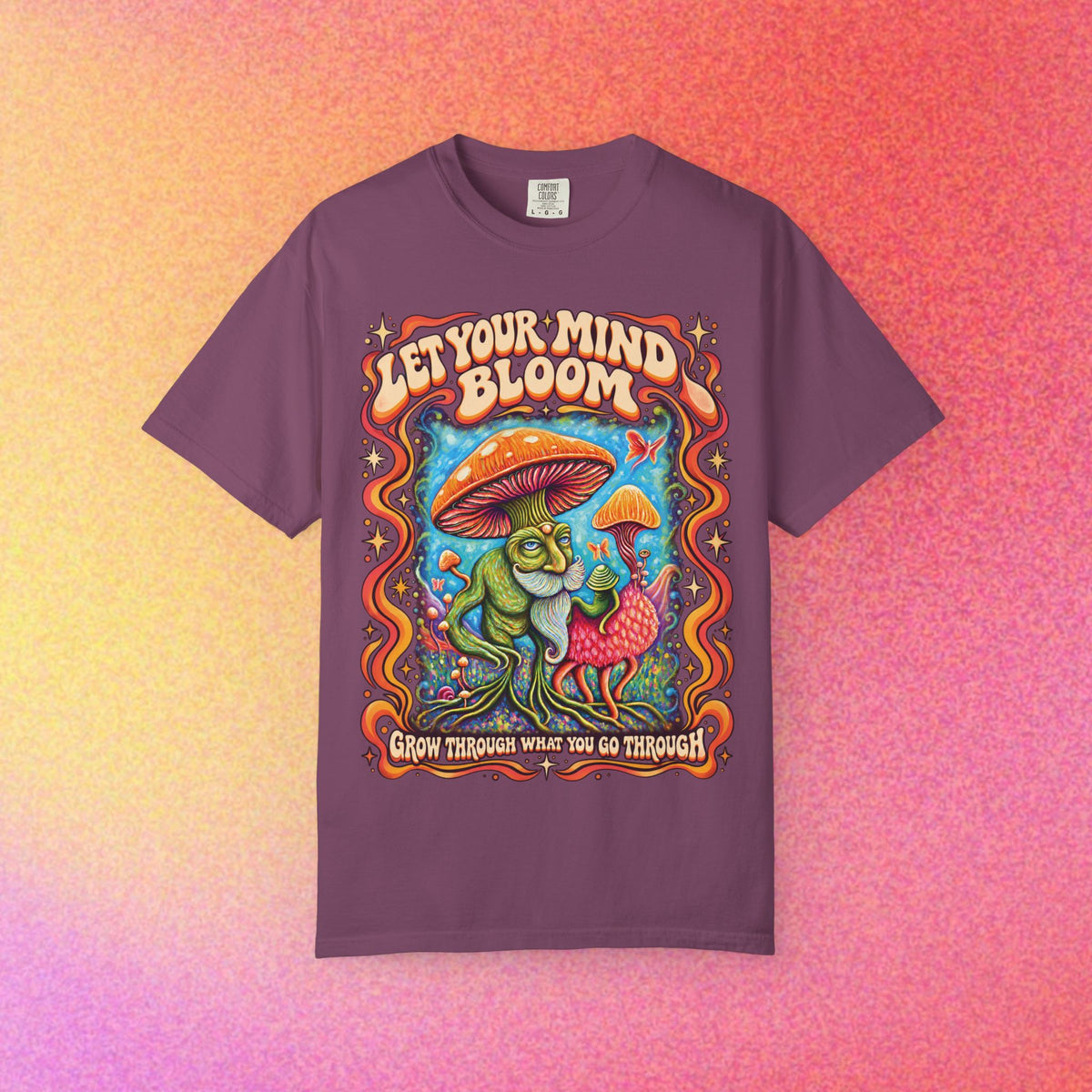 Let Your Mind Bloom | Retro Mushroom Graphic Tee