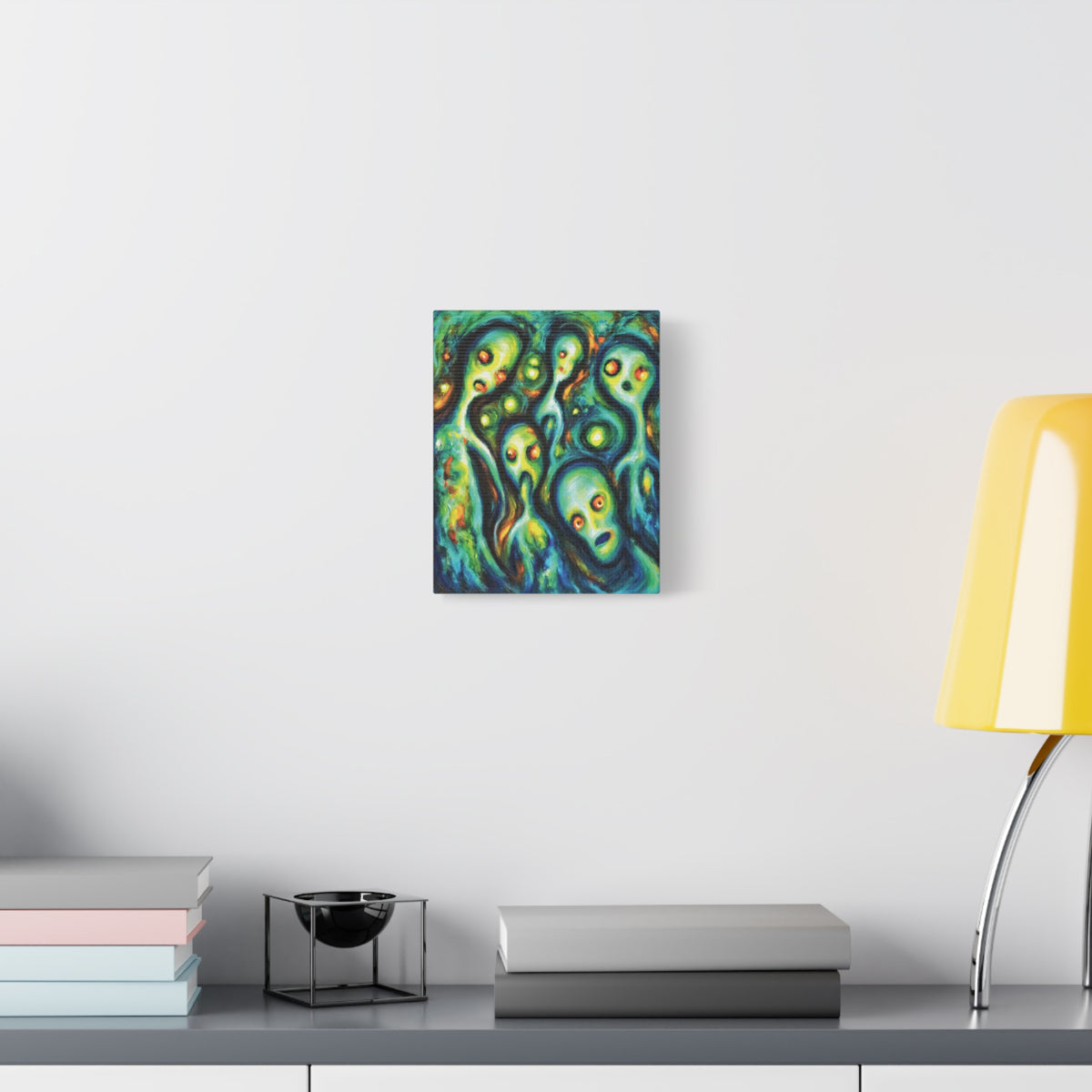 They Were here | E.T. Apparitions | Canvas Art — Vibrant Abstract Paranormal Wall Decor