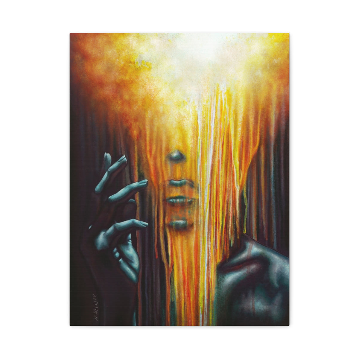 The Empath | Goth Painting Personality Type | Portrait on Matte Stretched Canvas