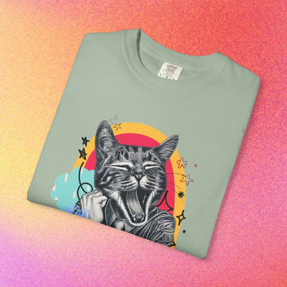 Living the Dream | Funny Tired Cat Graphic T-Shirt