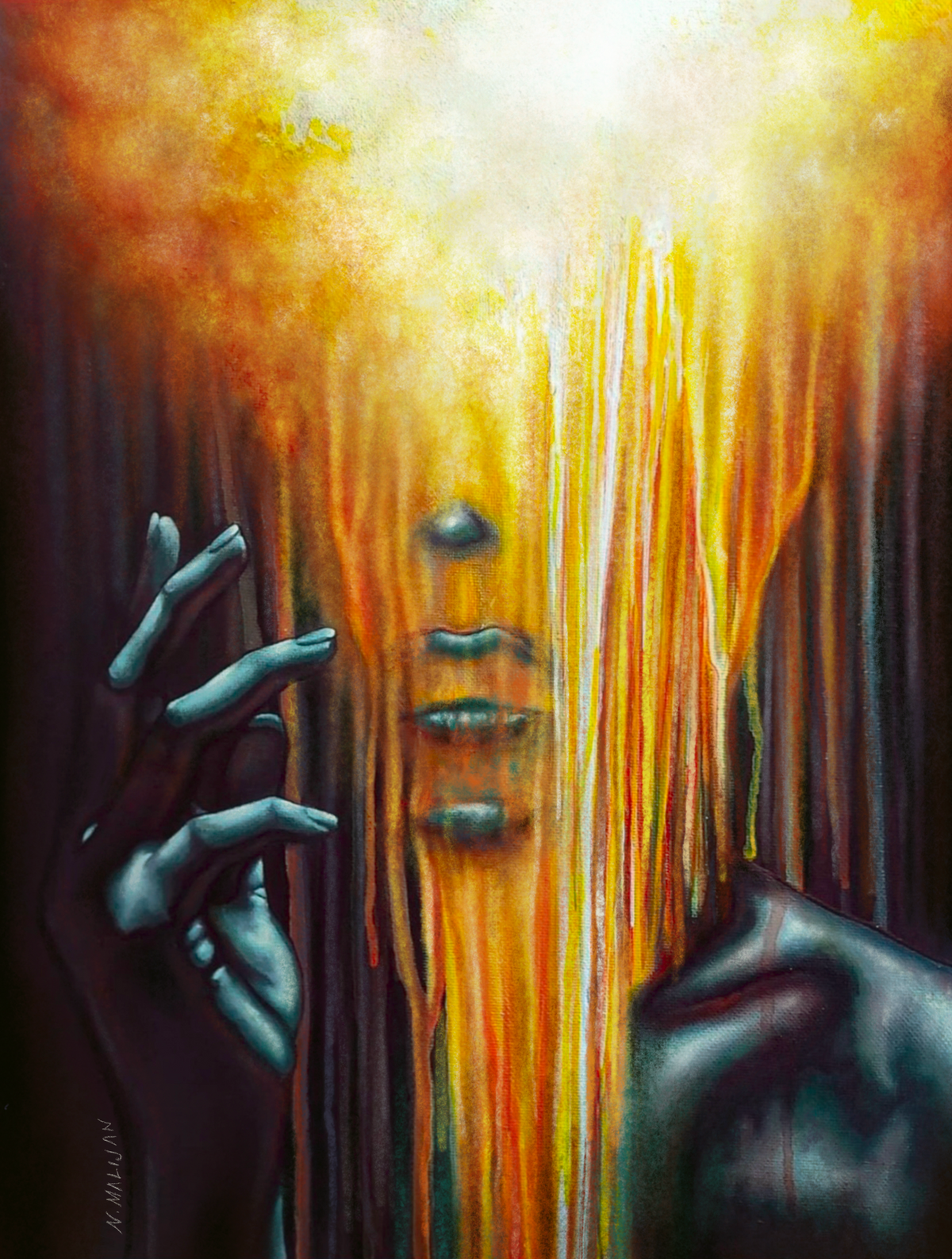 The Empath | Goth Painting Personality Type | Portrait on Matte Stretched Canvas