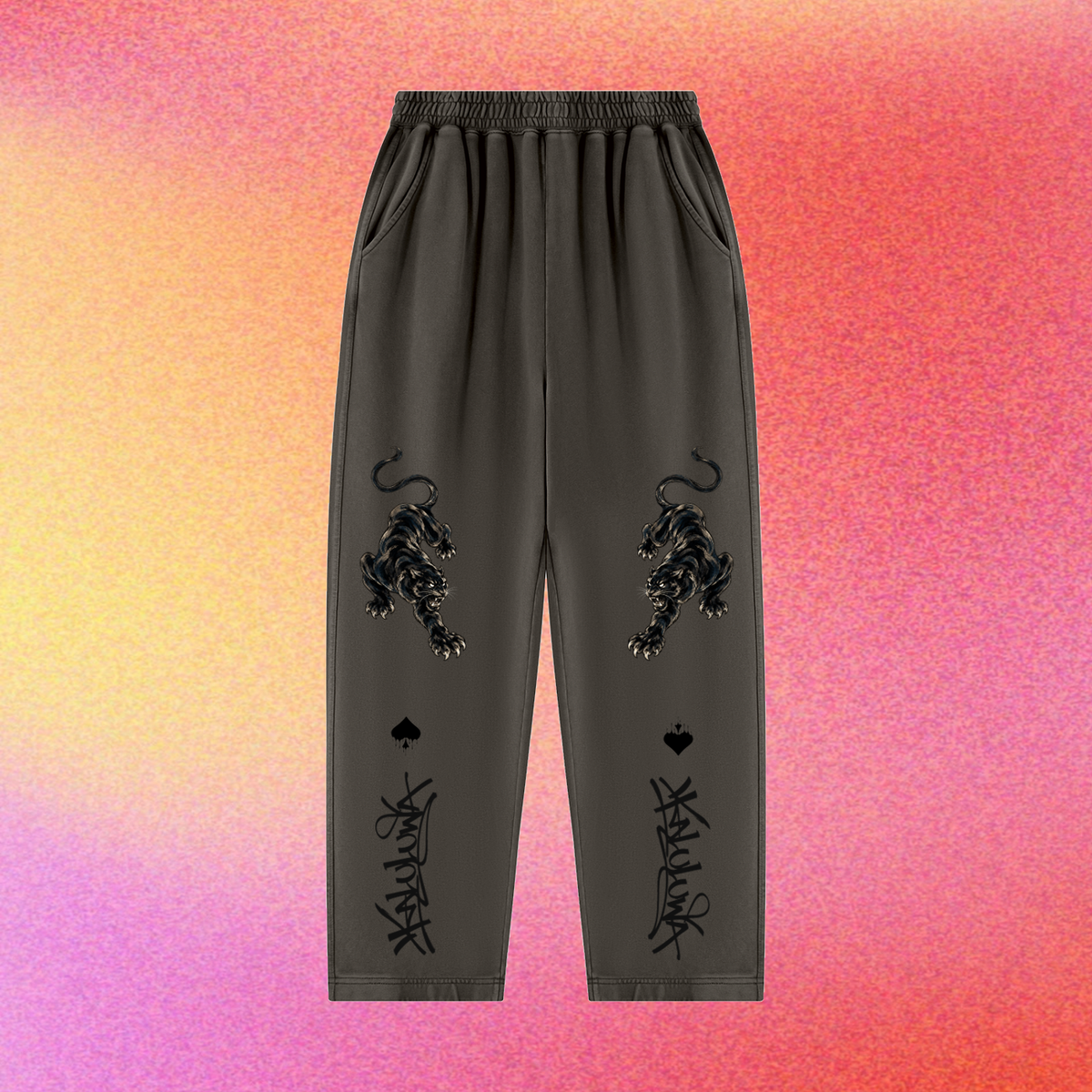 Panther | Unisex Mineral Wash Balloon Sweatpants