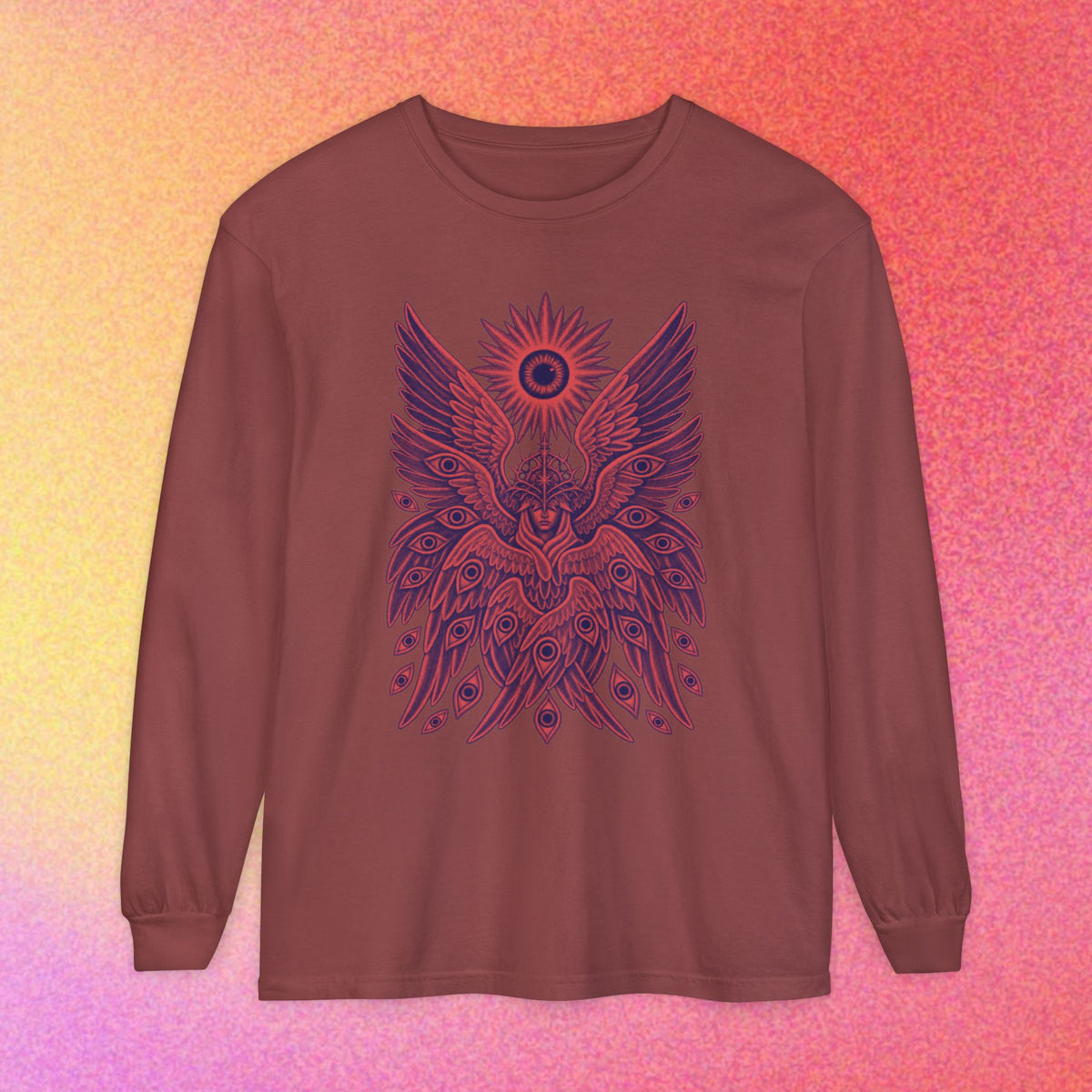 Seraphim | Biblical Angel Thorn Crown | Long Sleeve Graphic T-Shirt