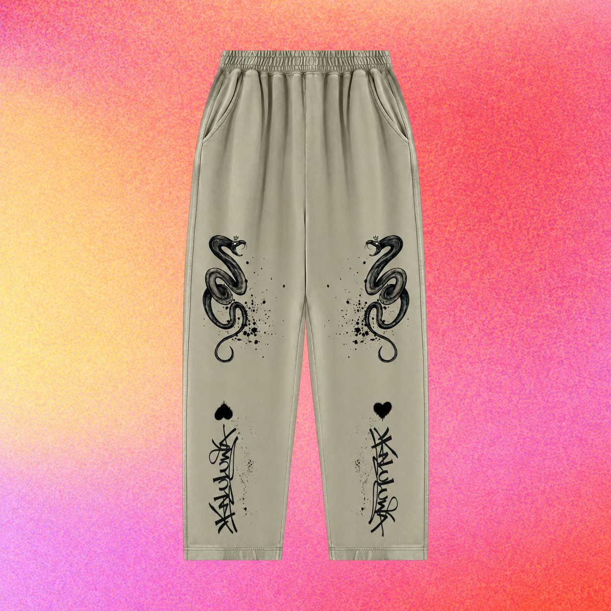 Serpent | Unisex Mineral Wash Balloon Sweatpants