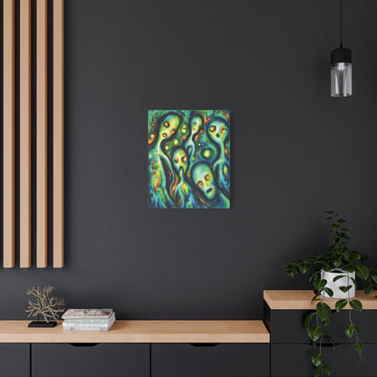 They Were here | E.T. Apparitions | Canvas Art — Vibrant Abstract Paranormal Wall Decor