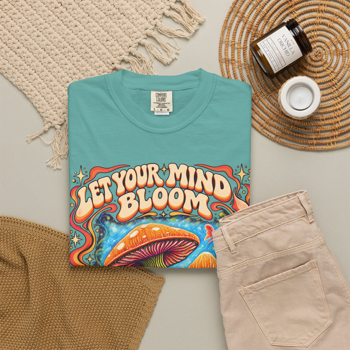 Let Your Mind Bloom | Retro Mushroom Graphic Tee