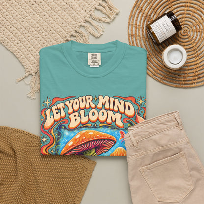 Let Your Mind Bloom | Retro Mushroom Graphic Tee