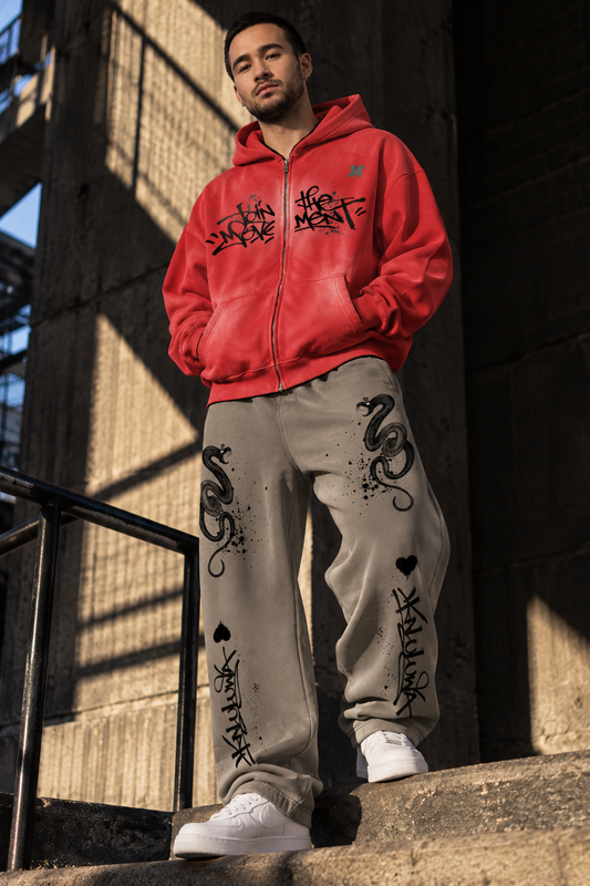 Serpent | Unisex Mineral Wash Balloon Sweatpants