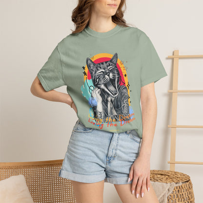 Living the Dream | Funny Tired Cat Graphic T-Shirt