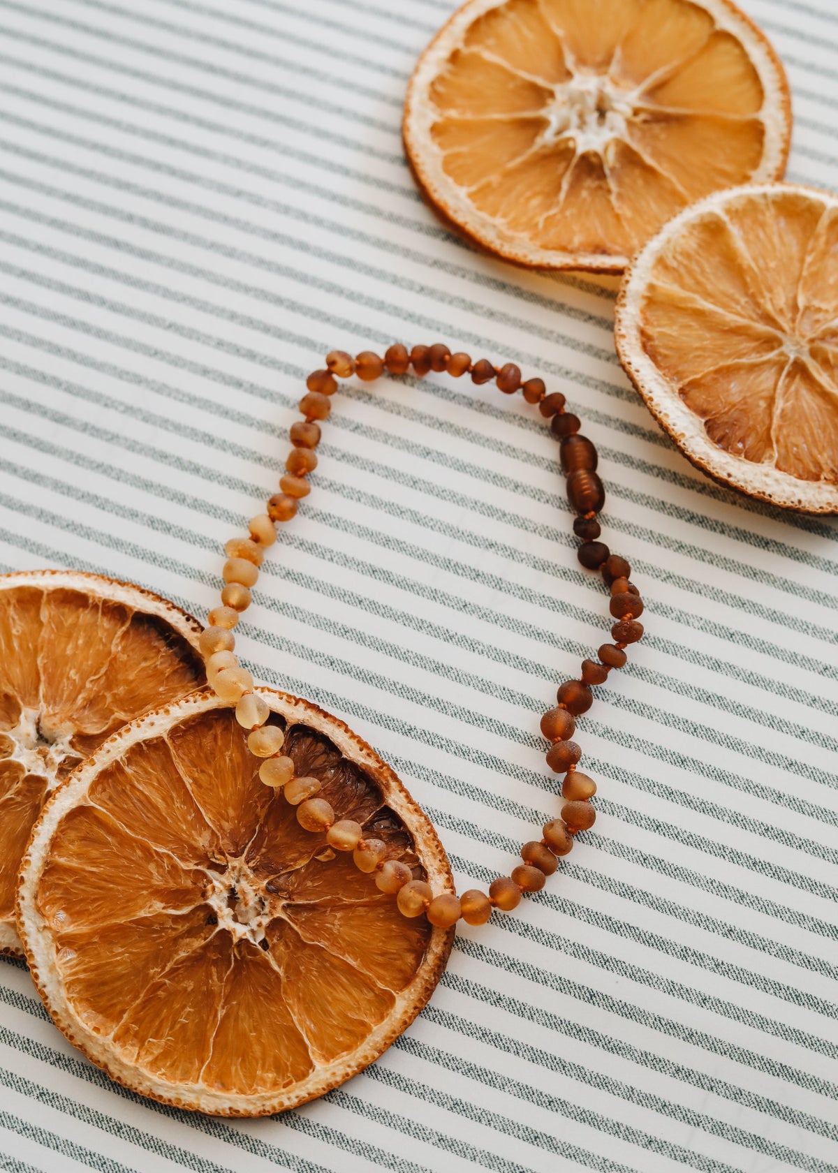 Raw Baltic Amber + Sunflower | Necklace |