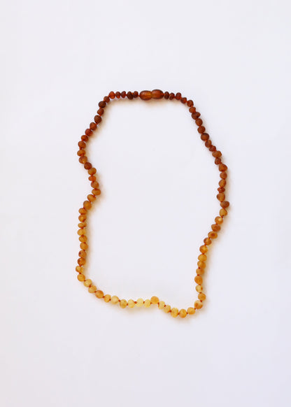 Raw Baltic Amber + Sunflower | Necklace |