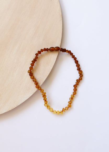 Raw Baltic Amber + Sunflower | Necklace |