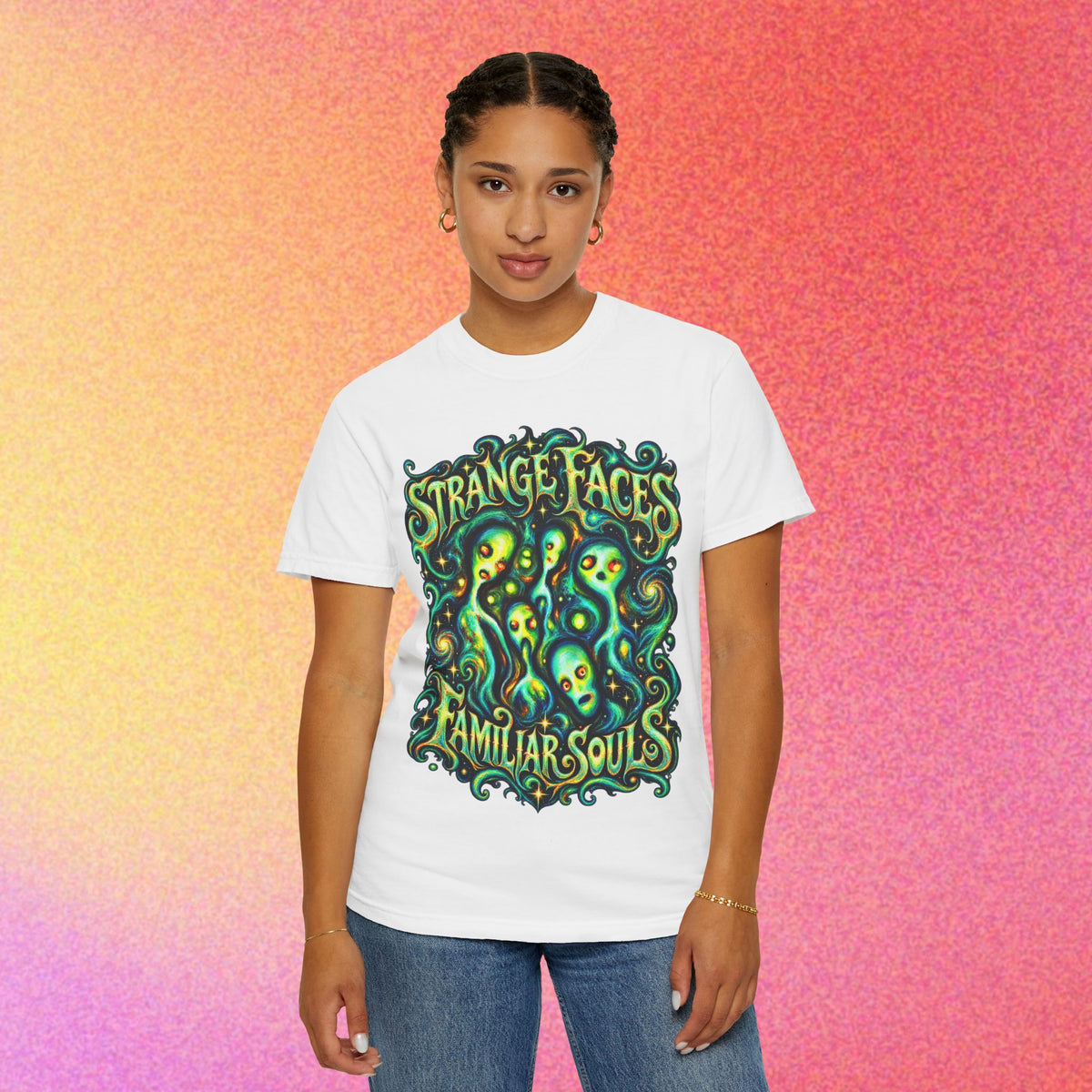 E.Tees | Expressionism Alien Faces Graphic Tee