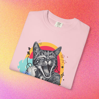 Living the Dream | Funny Tired Cat Graphic T-Shirt