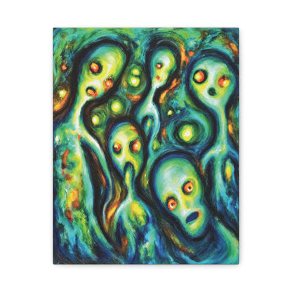 They Were here | E.T. Apparitions | Canvas Art — Vibrant Abstract Paranormal Wall Decor