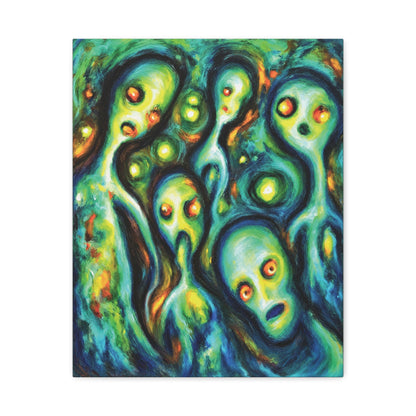 They Were here | E.T. Apparitions | Canvas Art — Vibrant Abstract Paranormal Wall Decor