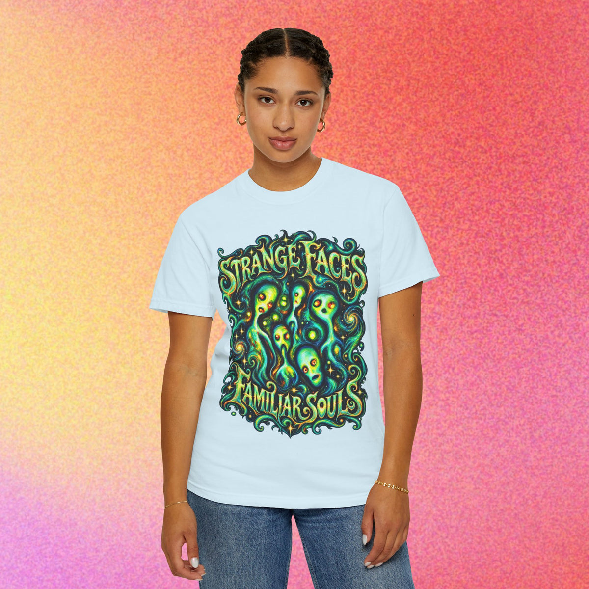 E.Tees | Expressionism Alien Faces Graphic Tee