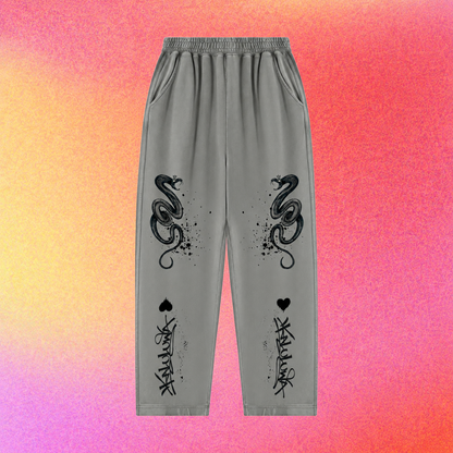Serpent | Unisex Mineral Wash Balloon Sweatpants