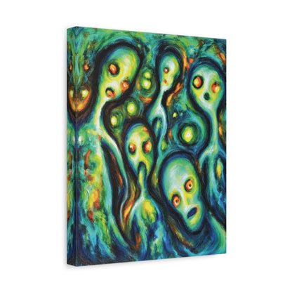 They Were here | E.T. Apparitions | Canvas Art — Vibrant Abstract Paranormal Wall Decor