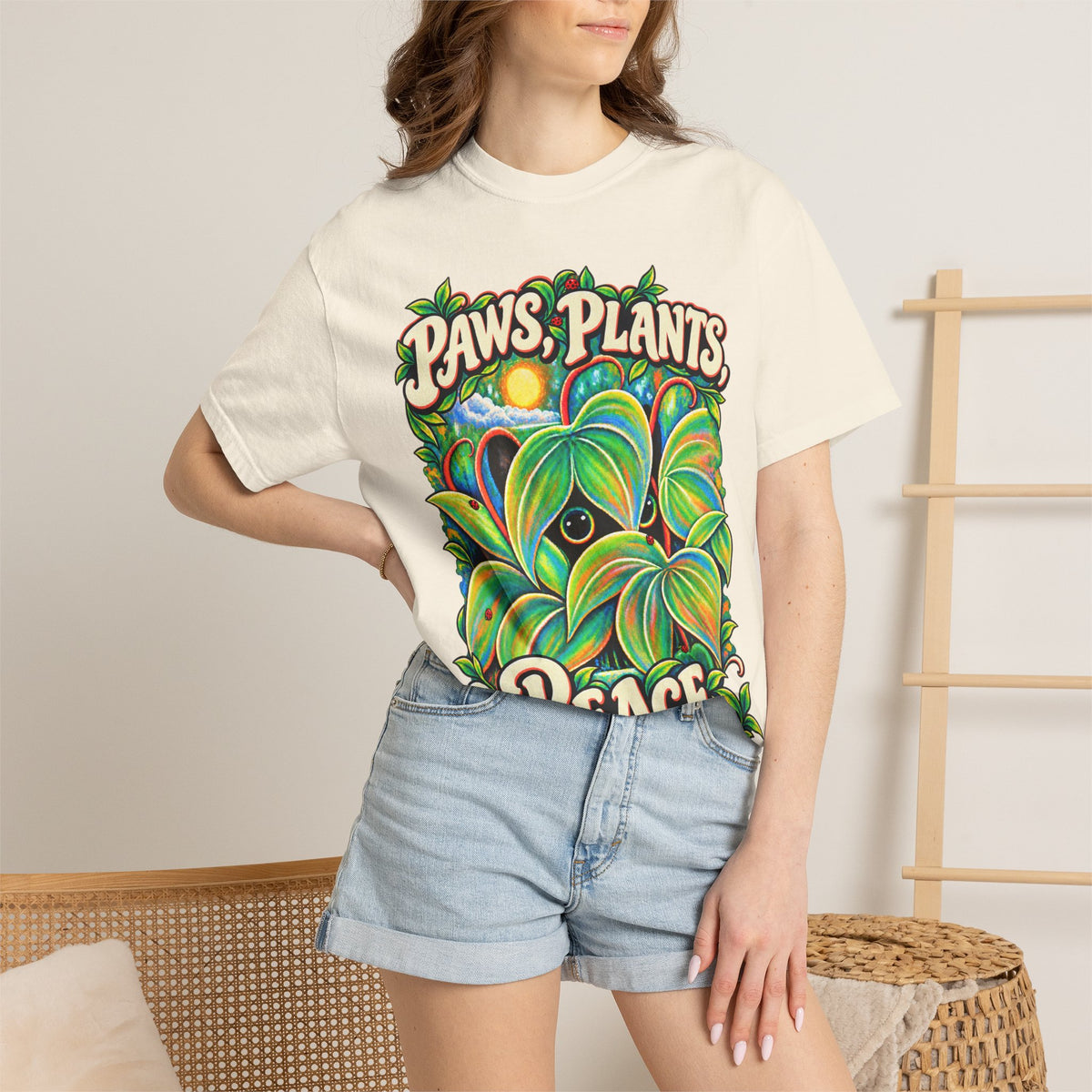 Peekabloom | Whimsical Hide & Seek Cat Graphic Tee