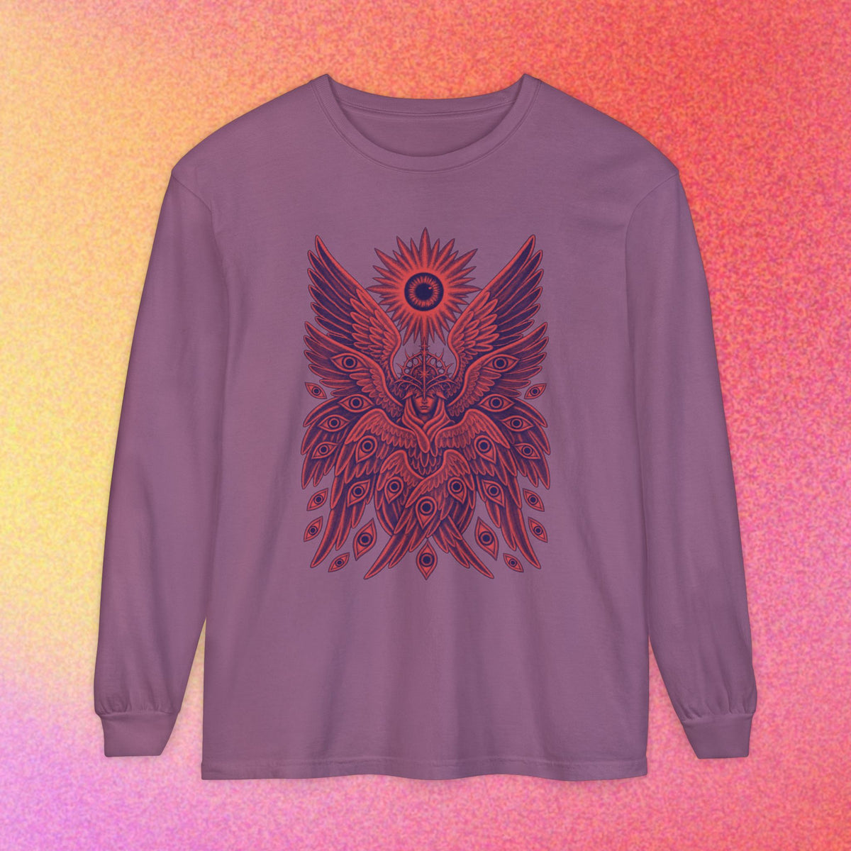 Seraphim | Biblical Angel Thorn Crown | Long Sleeve Graphic T-Shirt