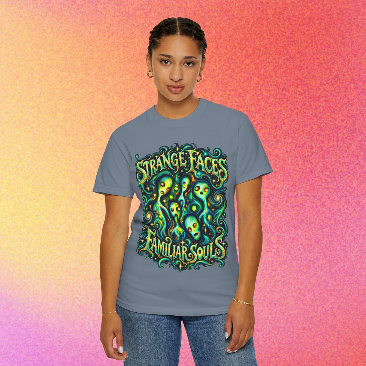 E.Tees | Expressionism Alien Faces Graphic Tee