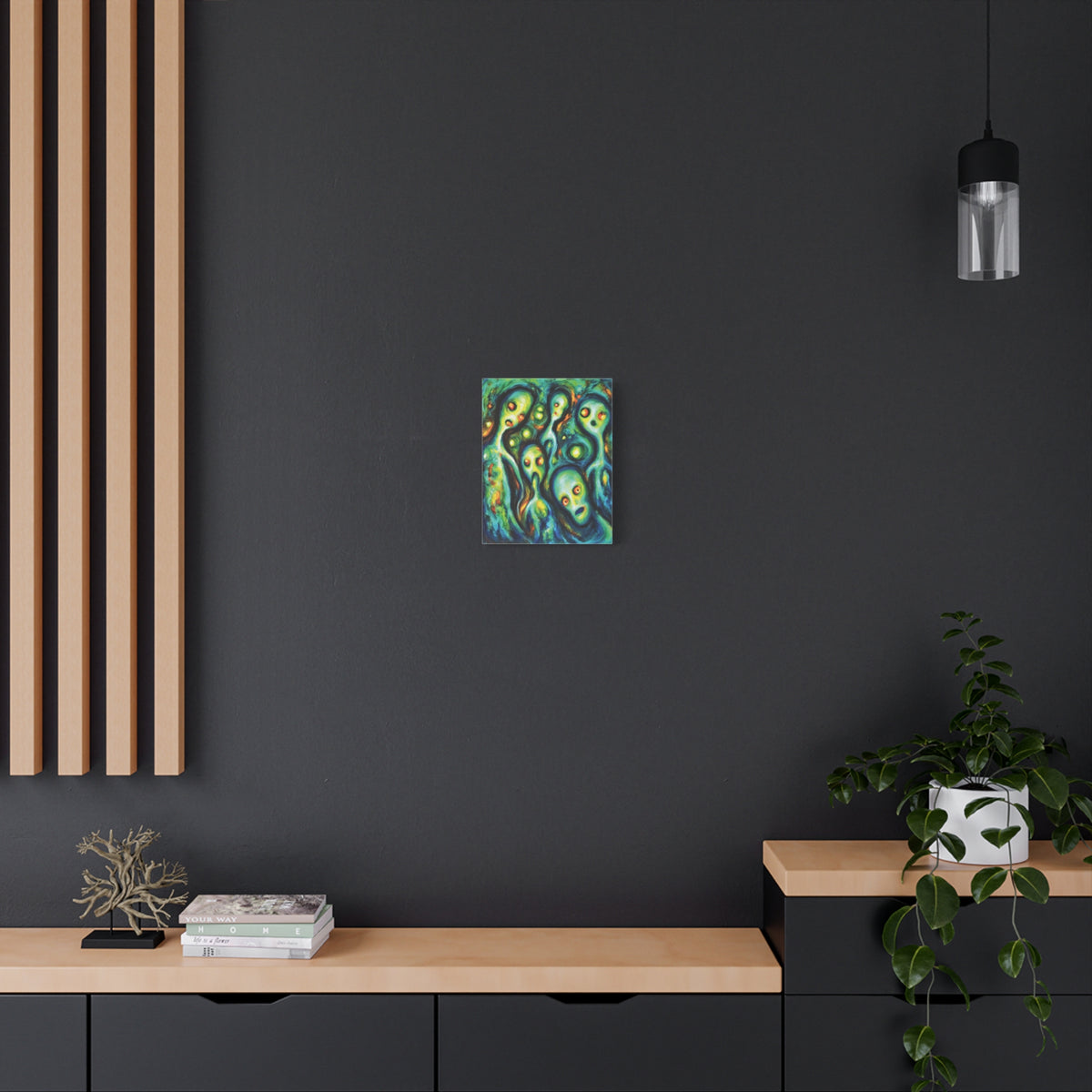 They Were here | E.T. Apparitions | Canvas Art — Vibrant Abstract Paranormal Wall Decor