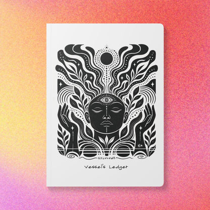Vessel’s Ledger for Channelers | Celestial Softcover Journal with Alien Vaelurian Alphabet