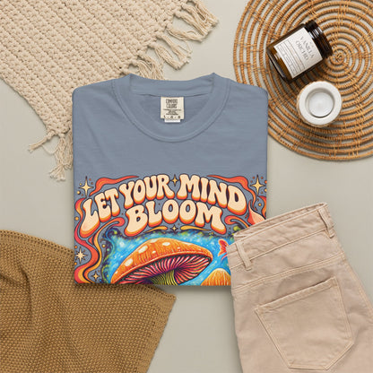 Let Your Mind Bloom | Retro Mushroom Graphic Tee