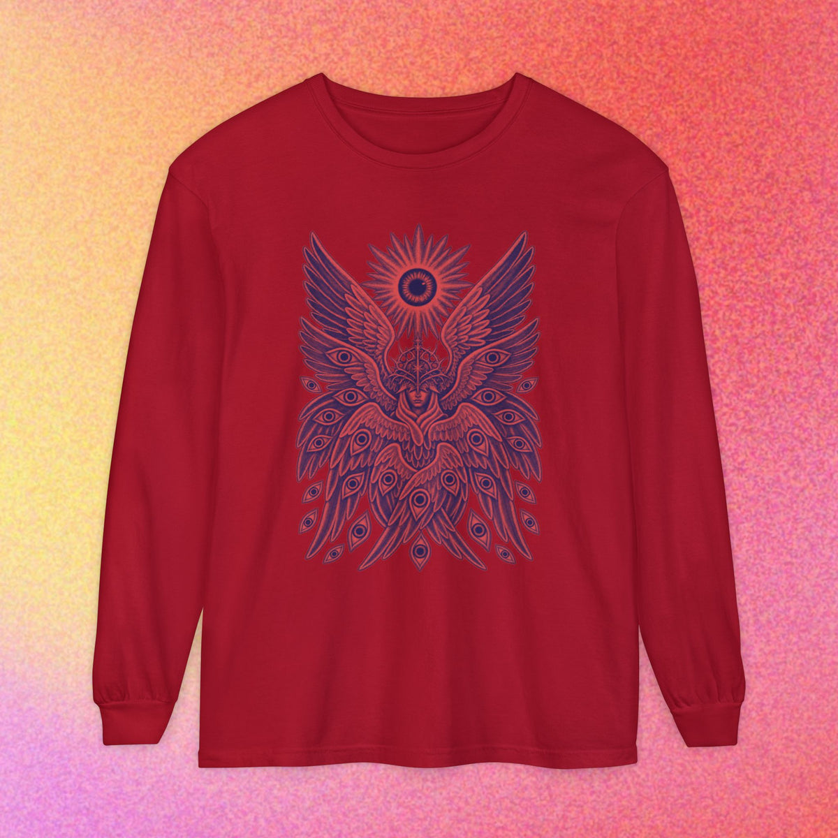 Seraphim | Biblical Angel Thorn Crown | Long Sleeve Graphic T-Shirt