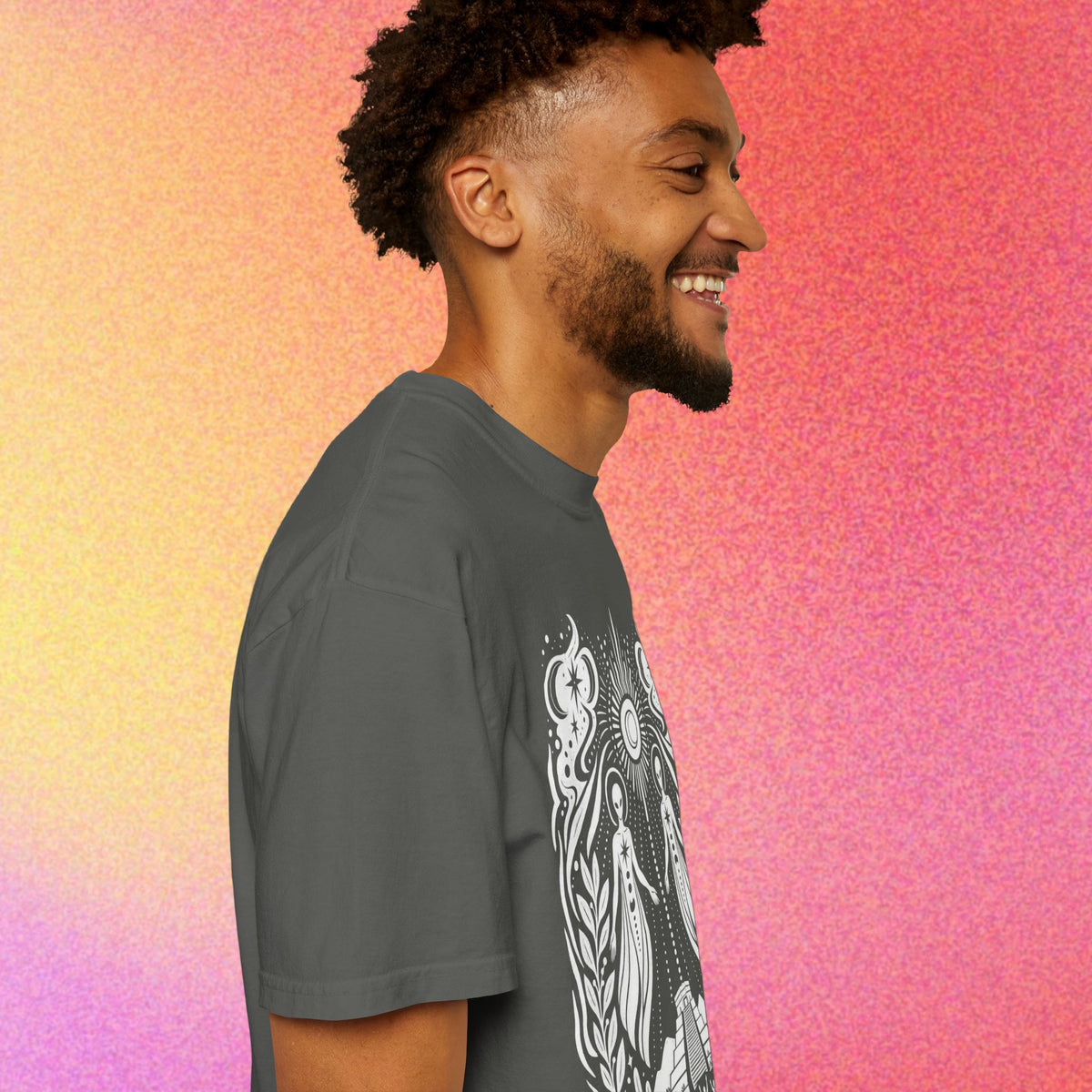 Twin Gods of Wisdom | Ancient Alien Sun & Moon Graphic Tee | Oracle Series