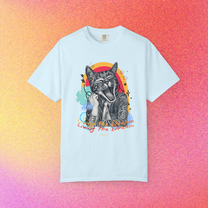 Living the Dream | Funny Tired Cat Graphic T-Shirt