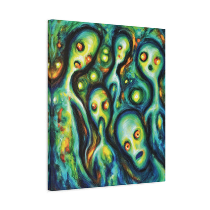 They Were here | E.T. Apparitions | Canvas Art — Vibrant Abstract Paranormal Wall Decor