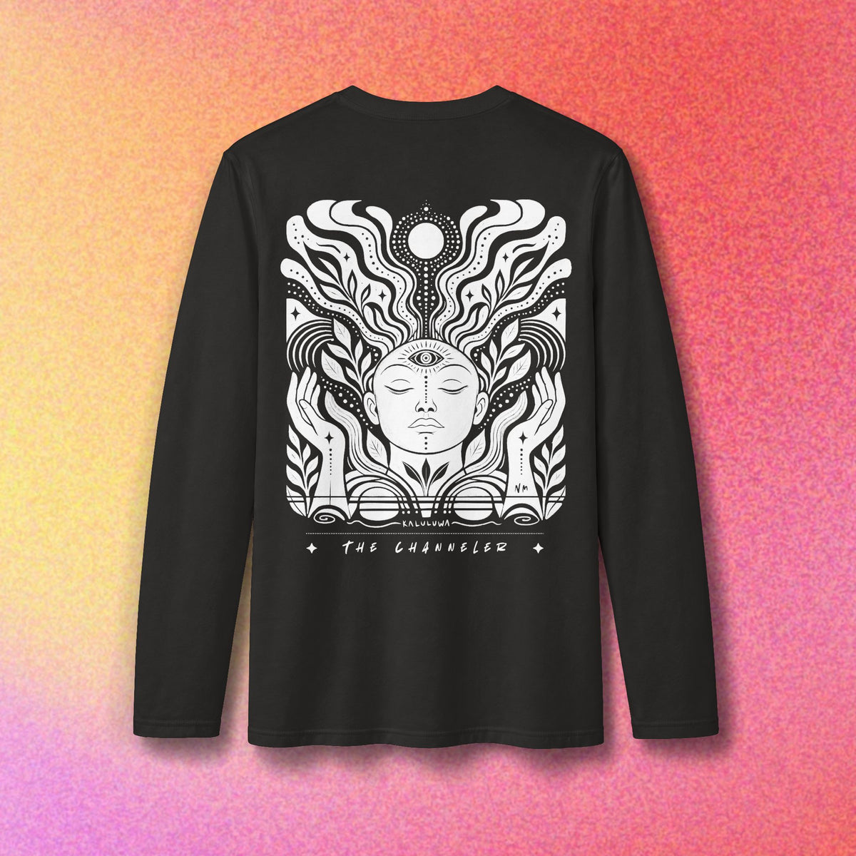 The Channeler | Lunar Goddess Back-Print Long Sleeve Tee | Oracle Series