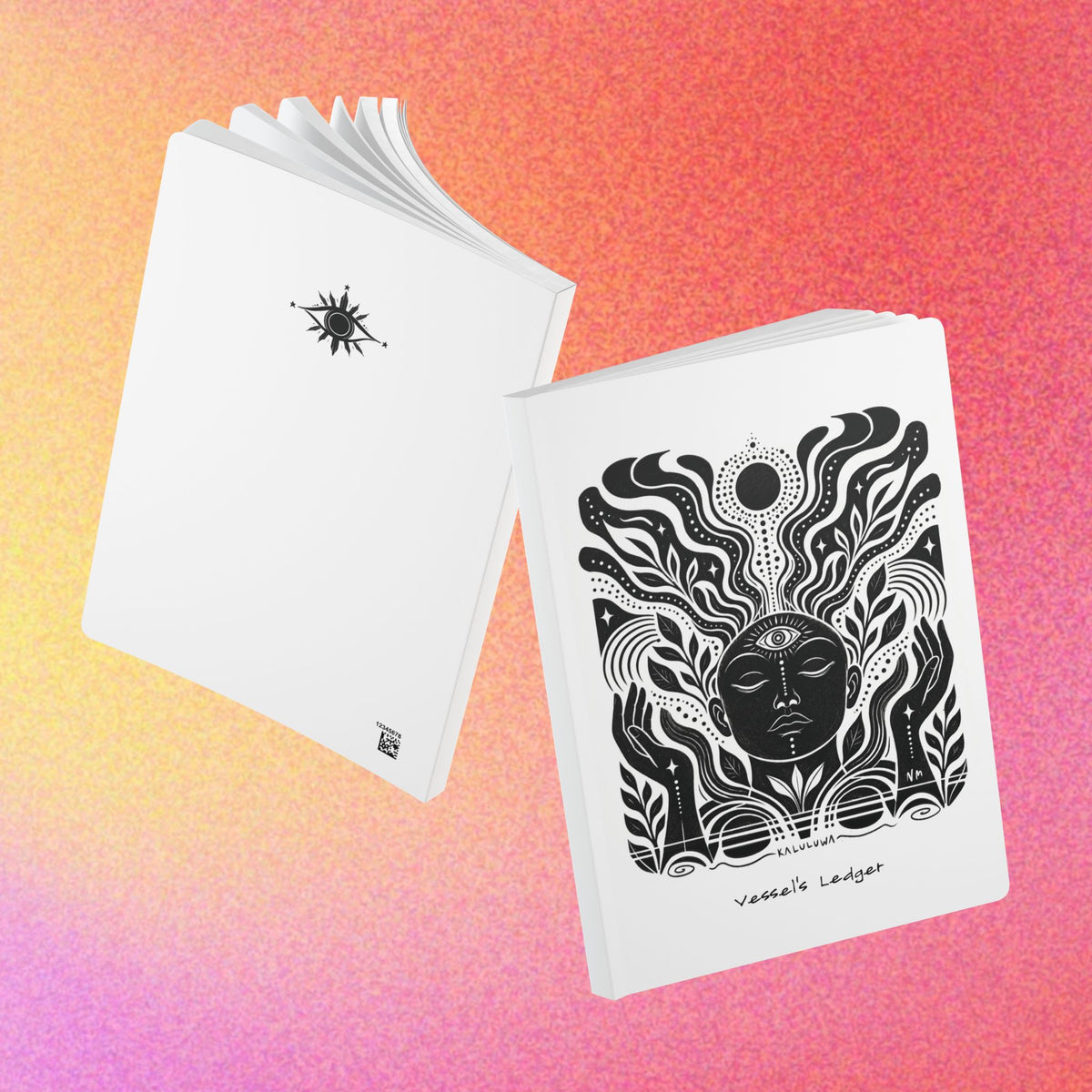 Vessel’s Ledger for Channelers | Celestial Softcover Journal with Alien Vaelurian Alphabet