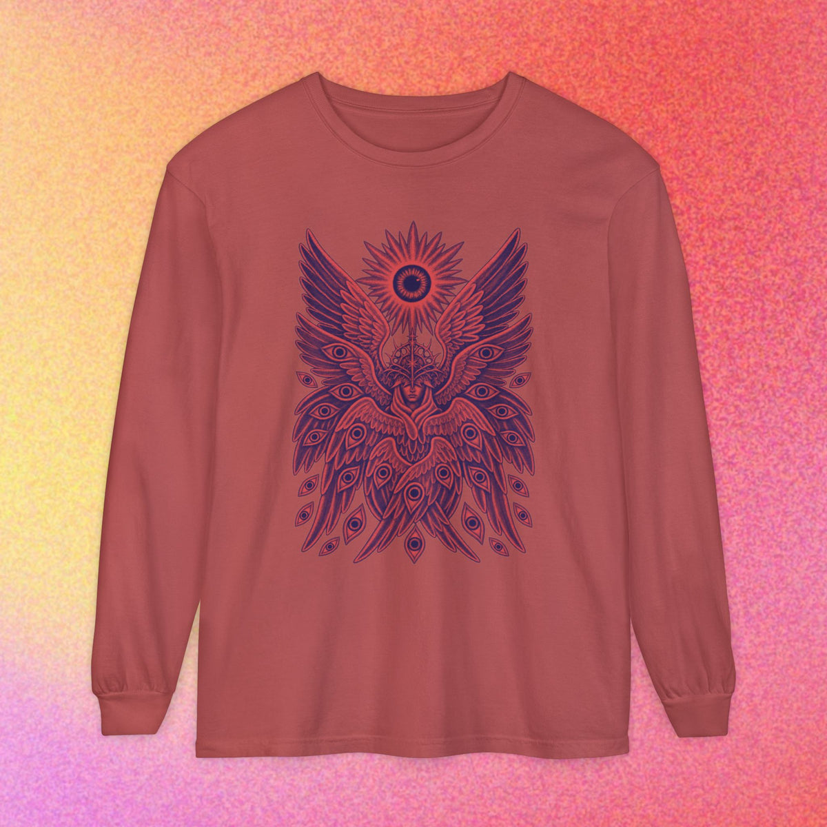 Seraphim | Biblical Angel Thorn Crown | Long Sleeve Graphic T-Shirt