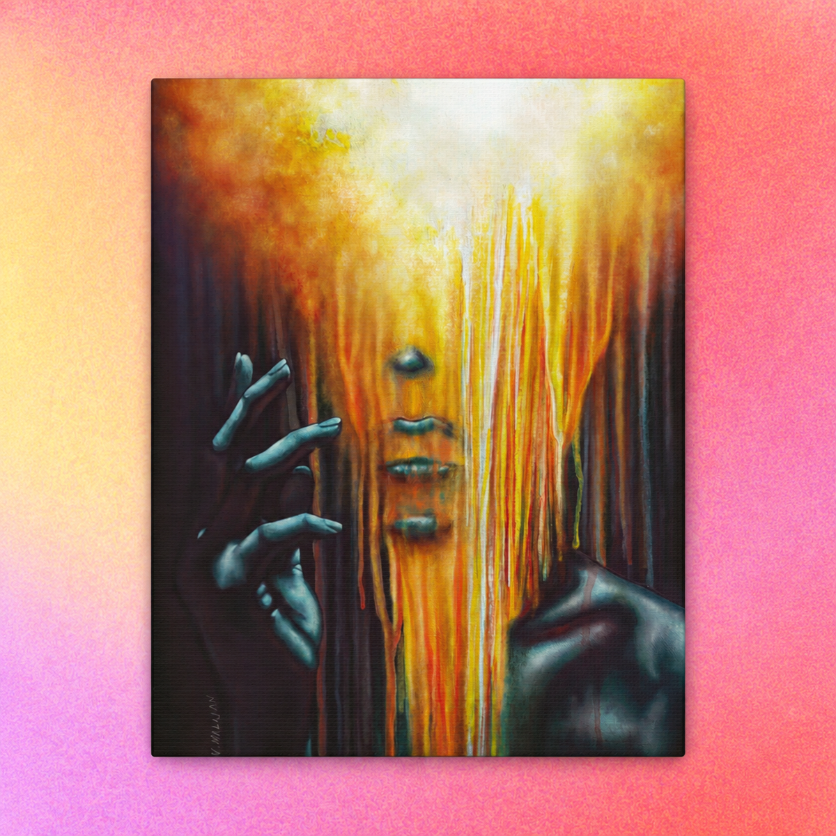 The Empath | Goth Painting Personality Type | Portrait on Matte Stretched Canvas