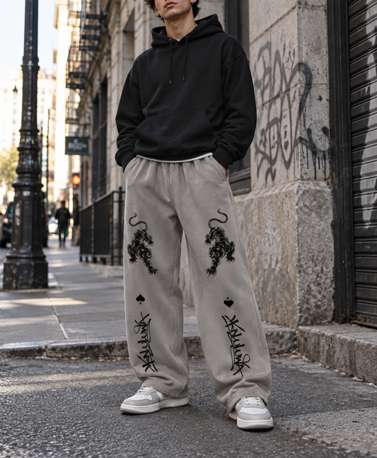 Panther | Unisex Mineral Wash Balloon Sweatpants