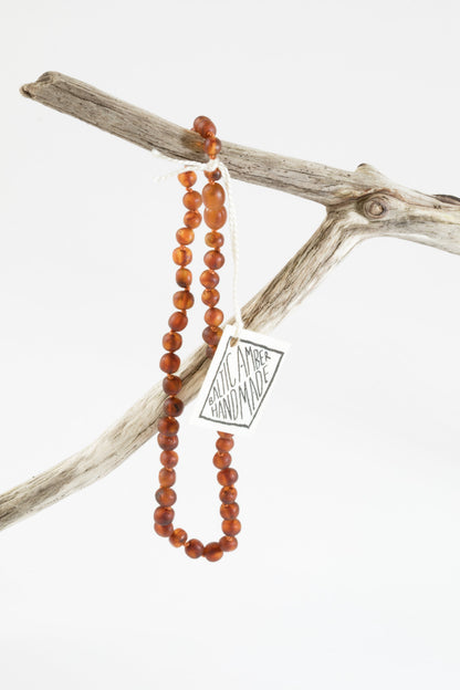 Raw Cognac Baltic Amber | Necklace